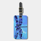 Étiquette À Bagage Libellule bleue (Devant Vertical)