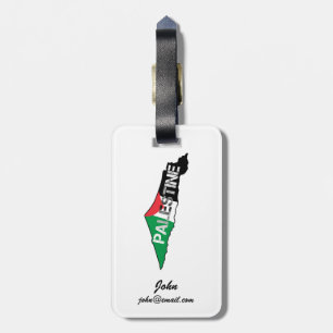 Étiquette À Bagage Libérez la Palestine Drapeau sur la carte Palestin