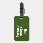 Étiquette À Bagage Liberté > Argent > Stups (Devant Vertical)