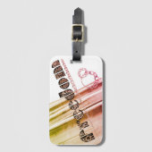 Étiquette À Bagage Liberté des effets métalliques multicolores écrits (Devant Vertical)