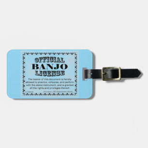 Étiquette À Bagage Licence Banjo