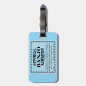 Étiquette À Bagage Licence Banjo (Dos Vertical)
