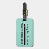 Étiquette À Bagage Licence Crochet Hook Artisanat Texture Turquoise (Devant Vertical)