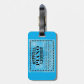Étiquette À Bagage Licence de piano (Dos Vertical)