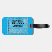Étiquette À Bagage Licence de piano (Dos horizontal)