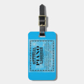 Étiquette À Bagage Licence de piano (Devant Vertical)