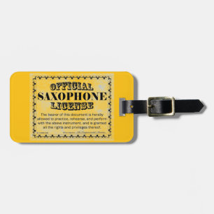 Étiquette À Bagage Licence Saxophone