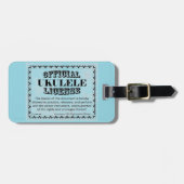 Étiquette À Bagage Licence Ukulele (Devant horizontal)