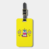 Étiquette À Bagage Licorne de petite fille (Devant Vertical)