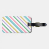 Étiquette À Bagage Licorne florale - ajoutez votre nom (Dos horizontal)