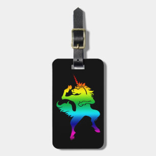 Étiquette À Bagage Licorne fraîche de danse
