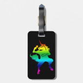 Étiquette À Bagage Licorne fraîche de danse (Dos Vertical)