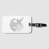 Étiquette À Bagage Licorne inspirée (Devant Horizontal)