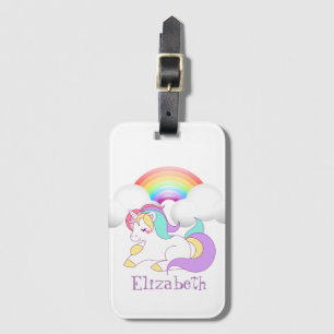 Étiquette À Bagage Licorne Magique, Arc-en-ciel - Personnalisé