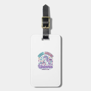 Étiquette À Bagage Licorne Néon Arcade Licorne Rétro Style Produit Gr