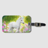 Étiquette À Bagage Licorne White Pony (Devant Horizontal)