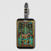 Étiquette À Bagage Lid of Great Tomb of Pakal - Astronaut Palenque (Devant Vertical)