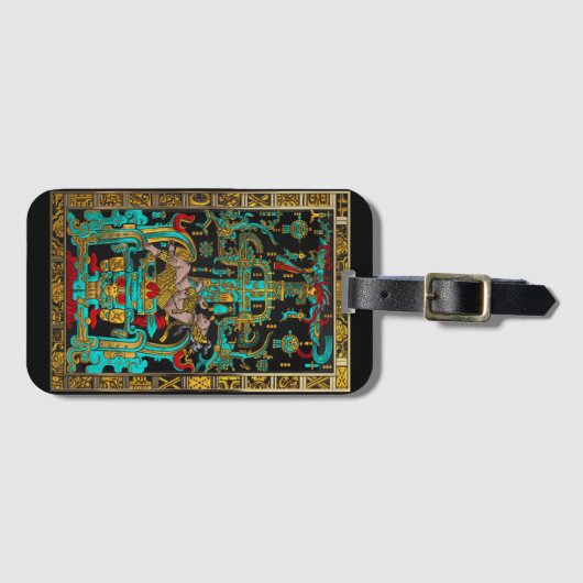 Étiquette À Bagage Lid of Great Tomb of Pakal - Astronaut Palenque (Devant Horizontal)