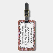 Étiquette À Bagage L'identification étiquette le ~ Piggys rose (Devant Vertical)