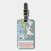 Étiquette À Bagage Ligne aérienne de carte de sécurité de secours (Devant Vertical)