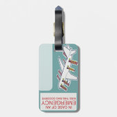 Étiquette À Bagage Ligne aérienne de carte de sécurité de secours (Dos Vertical)