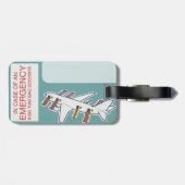 Étiquette À Bagage Ligne aérienne de carte de sécurité de secours (Dos horizontal)