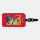 Étiquette À Bagage Ligne française affiche de voyage, Le Havre à (Devant horizontal)