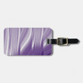 Étiquette À Bagage lignées lilas violettes métalliques motifs du mili (Devant horizontal)