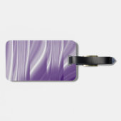 Étiquette À Bagage lignées lilas violettes métalliques motifs du mili (Dos horizontal)