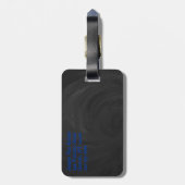 Étiquette À Bagage Lignes de Dollar de Sable Rouge Jaune Bleu (Dos Vertical)