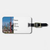 Étiquette À Bagage Lignes de quai de marine (Devant horizontal)