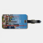 Étiquette À Bagage Lignes de quai de marine (Dos horizontal)