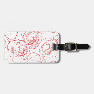 Étiquette À Bagage Lignes directrices de Red Roses