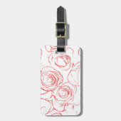 Étiquette À Bagage Lignes directrices de Red Roses (Devant Vertical)