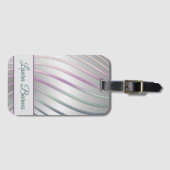 Étiquette À Bagage Lignes dynamiques de gradient moderne abstrait (Devant Horizontal)