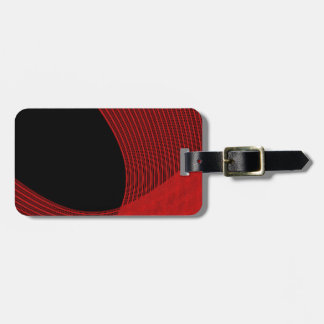 Étiquette À Bagage Lignes modernes rouge et noir