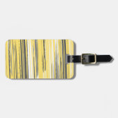 Étiquette À Bagage Lignes peintes à la main - jaune (Devant horizontal)