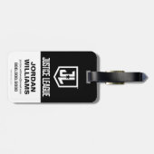 Étiquette À Bagage Ligue de Justice | Aquaman Pose Noir Pop Art (Dos horizontal)