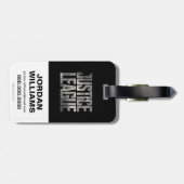 Étiquette À Bagage Ligue de Justice | Bouclier JL métallique (Dos horizontal)