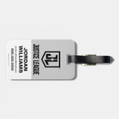 Étiquette À Bagage Ligue de Justice | Logo Wayne Aerospace (Dos horizontal)