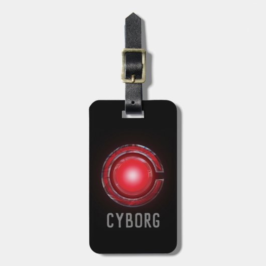 Étiquette À Bagage Ligue de Justice | Symbole Cyborg brillant (Devant Vertical)