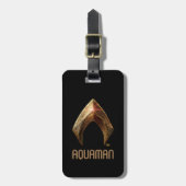Étiquette À Bagage Ligue de Justice | Symbole d'aquaman métallique (Devant Vertical)