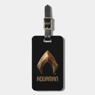 Étiquette À Bagage Ligue de Justice   Symbole d'aquaman métallique