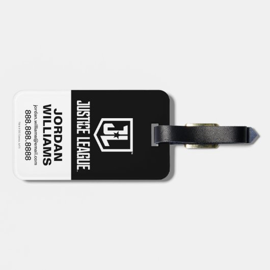 Étiquette À Bagage Ligue de Justice | Symbole d'aquaman métallique (Dos horizontal)