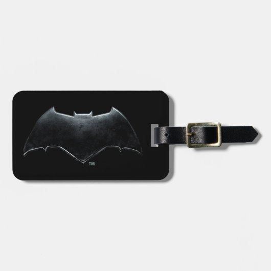 Étiquette À Bagage Ligue de Justice | Symbole de batman métallique (Devant horizontal)