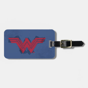 Étiquette À Bagage Ligue de Justice   Symbole de femme Wonder brossé