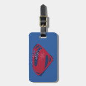 Étiquette À Bagage Ligue de Justice | Symbole Superman brosse et demi (Devant Vertical)