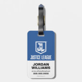 Étiquette À Bagage Ligue de Justice | Symbole Superman brosse et demi (Dos Vertical)