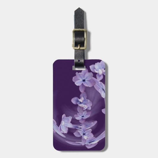 Étiquette À Bagage Lilac en cercle (Devant Vertical)