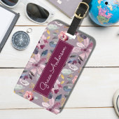 Étiquette À Bagage Lilac Floral